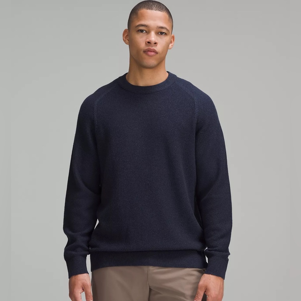 Lululemon Textured Knit Classic-Fit Crewneck Sweater - Navy